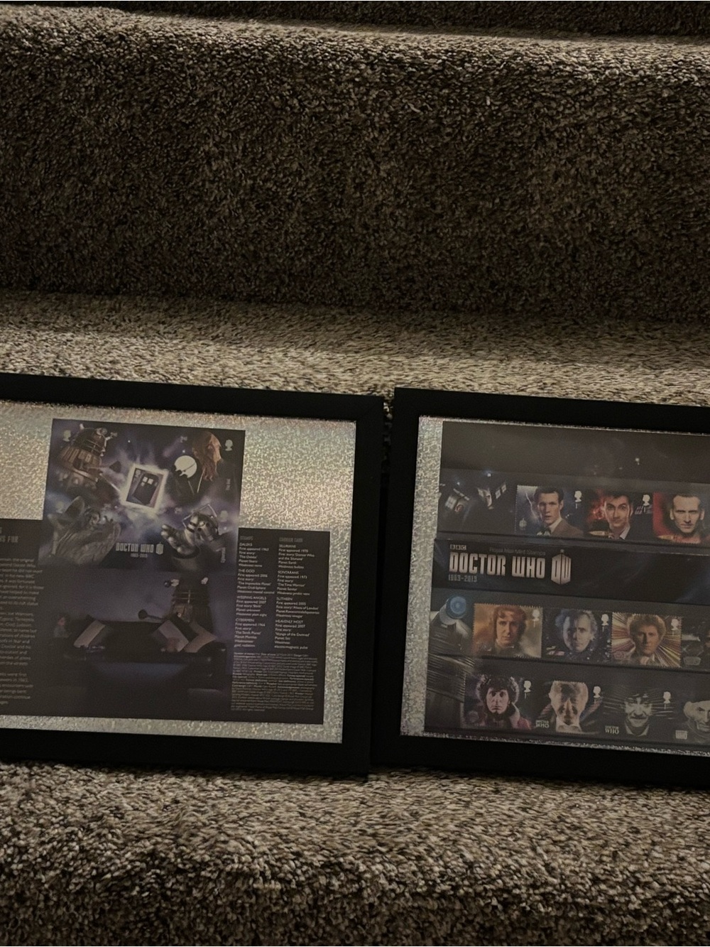 Doctor Who 2013 Royal Mail Commemorative Stamp Set Framed Pair